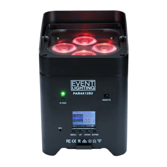 Event Lighting PAR4X12B2 User Manual