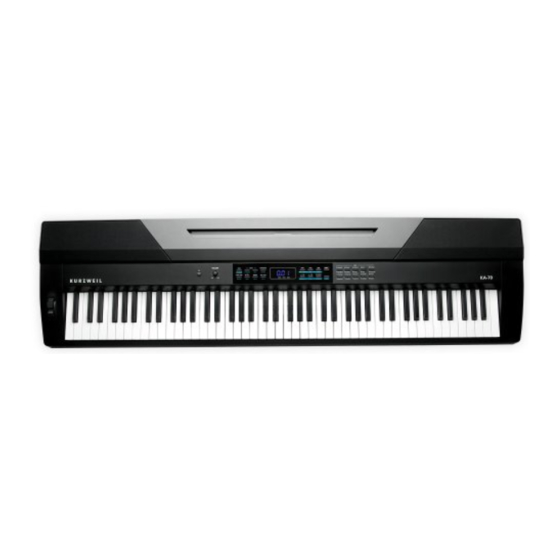 HDC Kurzweil KA70 Digital Piano Manuals