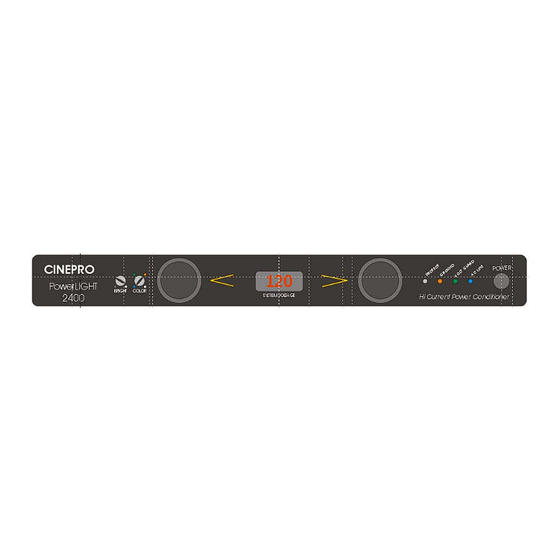 Cinepro PowerLight 2400 Owner's Manual
