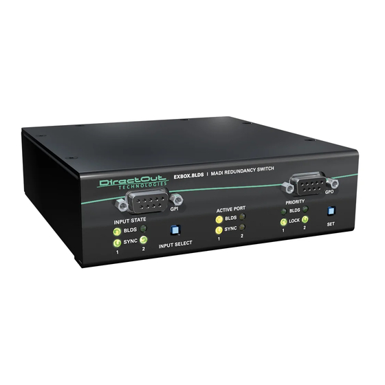 DirectOut Technologies EXBOX.BLDS User Manual