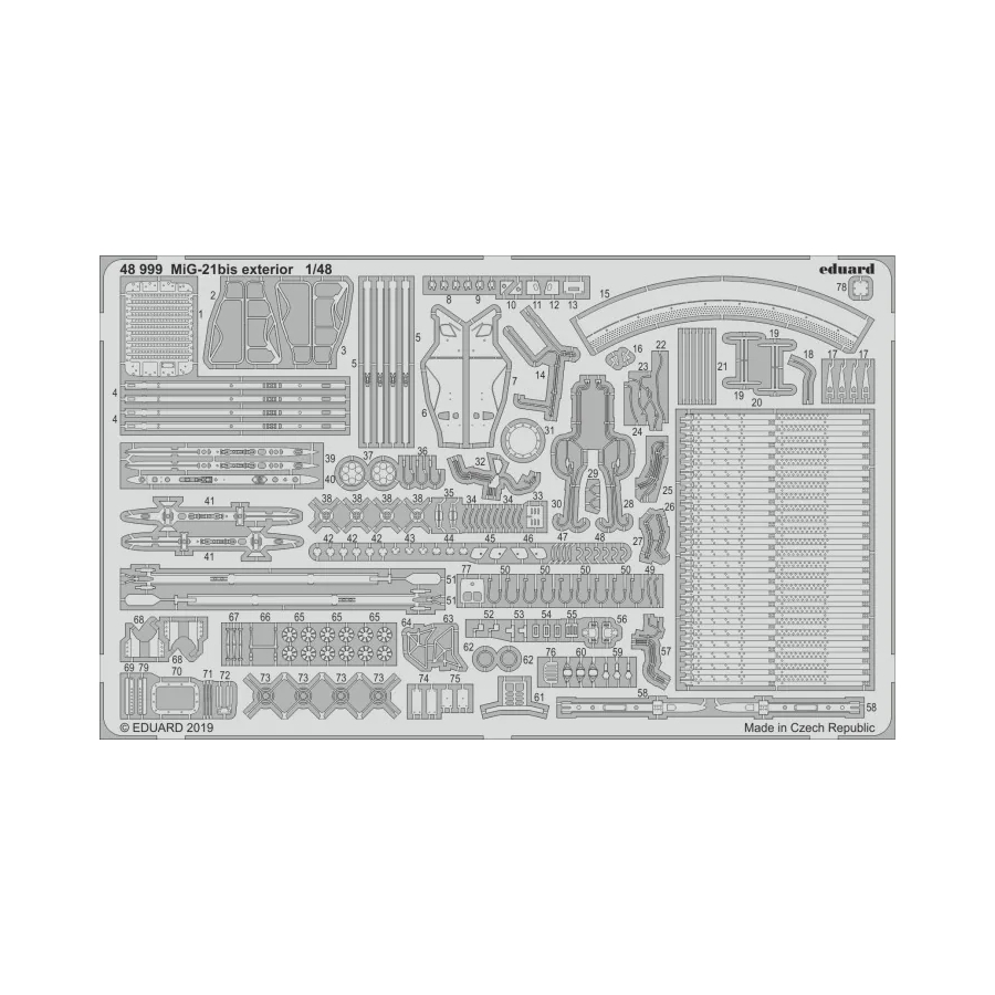 Eduard MiG-21bis exterior Assembly Instructions
