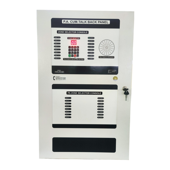 ASES Security PA CUM TALKBACK PANEL Manual