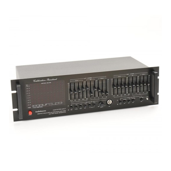 AudioSource EQ One Series II Instruction Manual