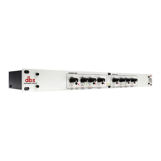 User Manuals: dbx 223xs Dual Channel Crossover