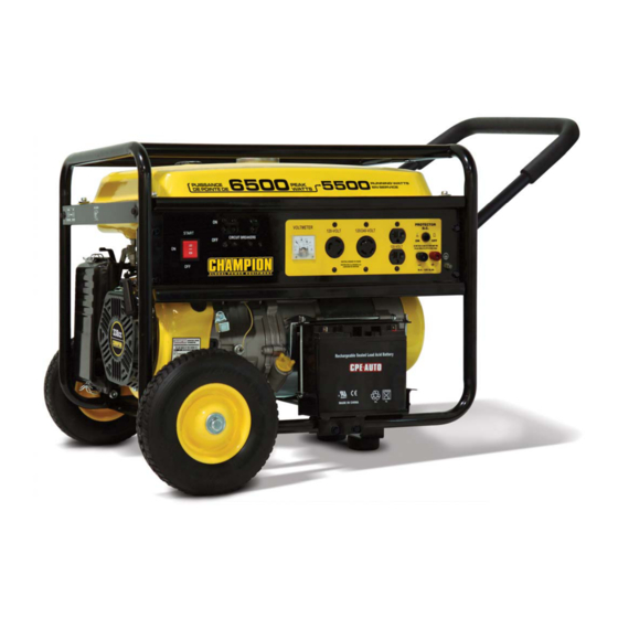 Champion PORTABLE GENERATOR Owner's Manual And Operating Instructions