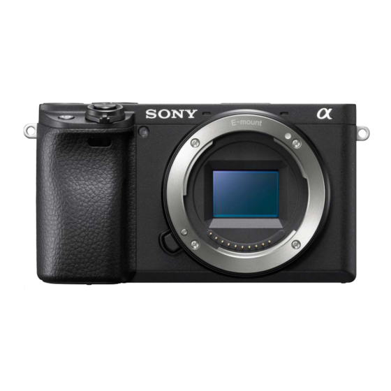 Sony ILCE-6400 Help Manual