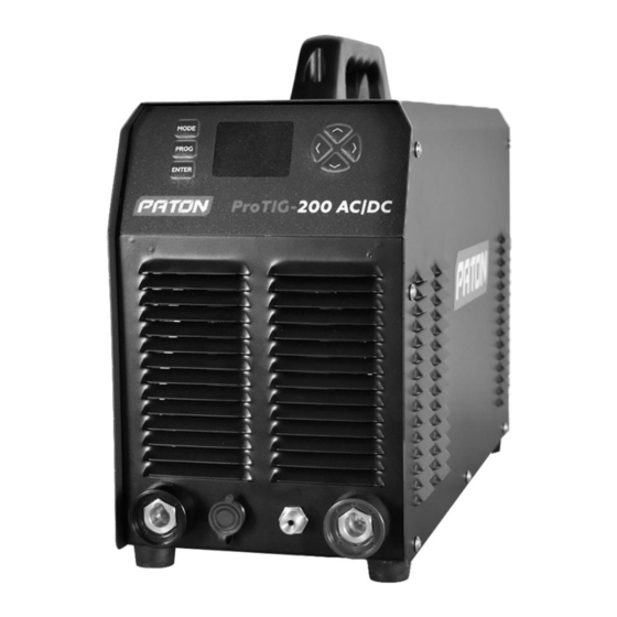 Paton ProTIG-200 AC/DC User Manual