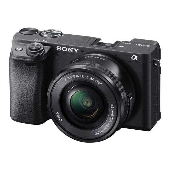Sony ILCE-6400 Service Manual