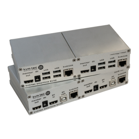 KVM-TEC Smartline Dual SVX2 Series User Manual