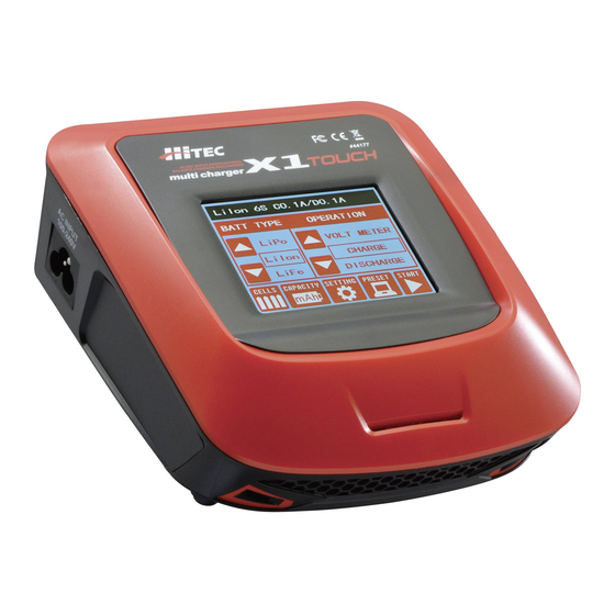 HITEC X1 Touch Instruction Manual