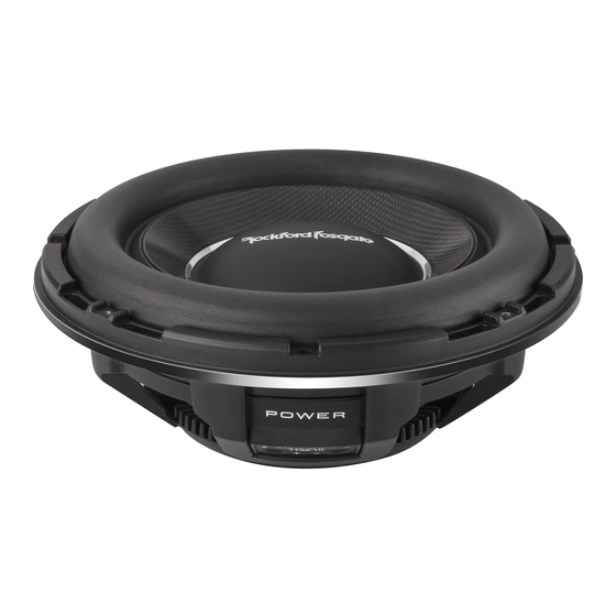 Rockford Fosgate T1S1-10 Installation & Operation Manual