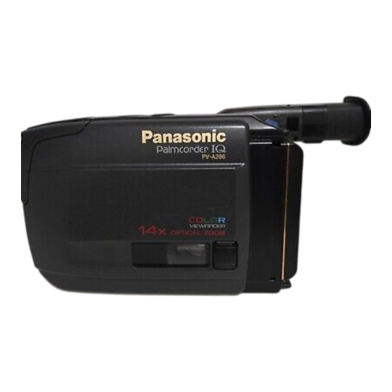 Panasonic Palmcorder IQ PV-A286 Operating Instructions Manual