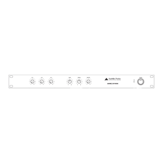 AUSTRALIAN MONITOR AMC MIX Installation And Operation Manual