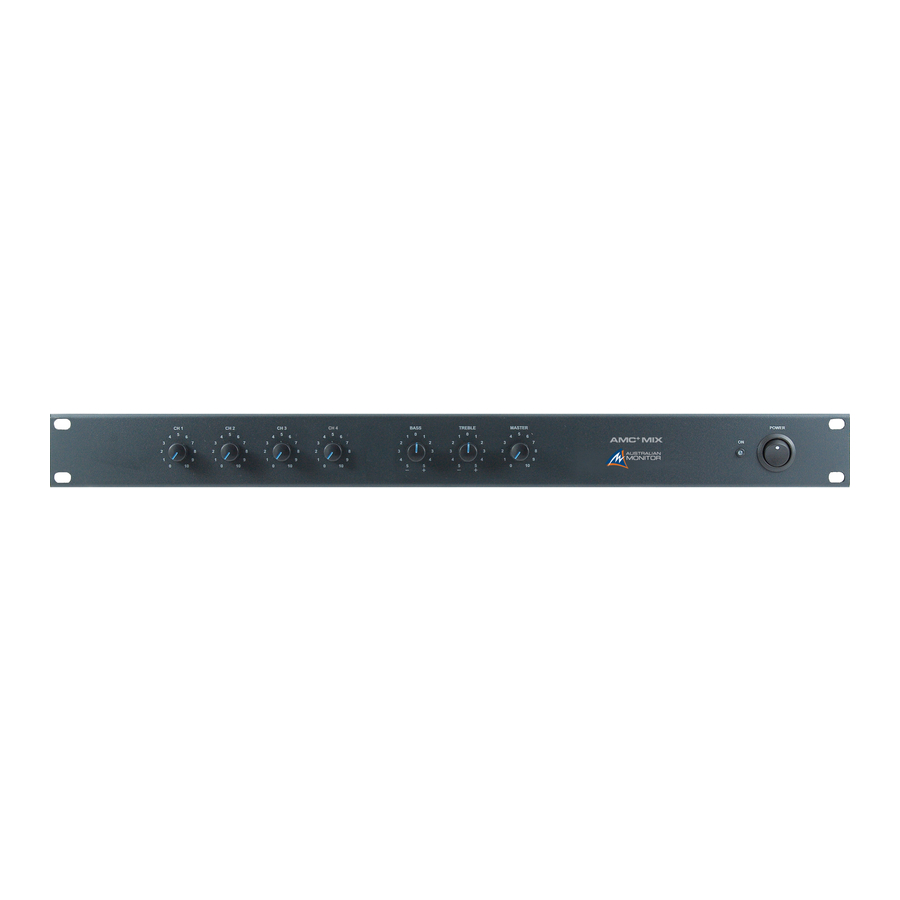 AUSTRALIAN MONITOR AMC+ MIX Installation And Operation Manual