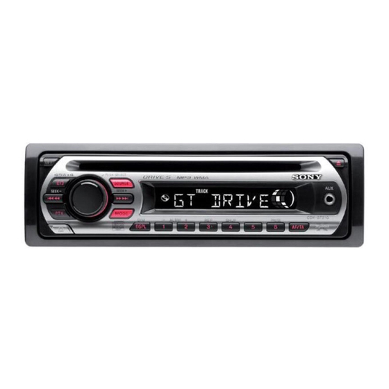 Sony CDX-GT21W Operating Instructions Manual