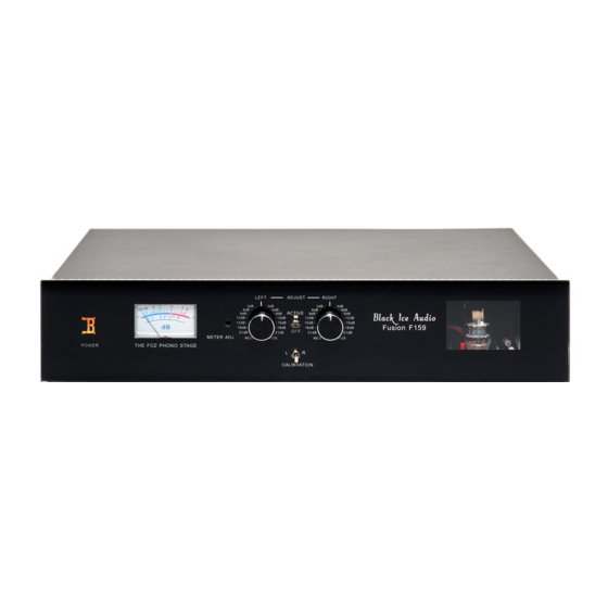 Black Ice Audio F159 Owner's Manual