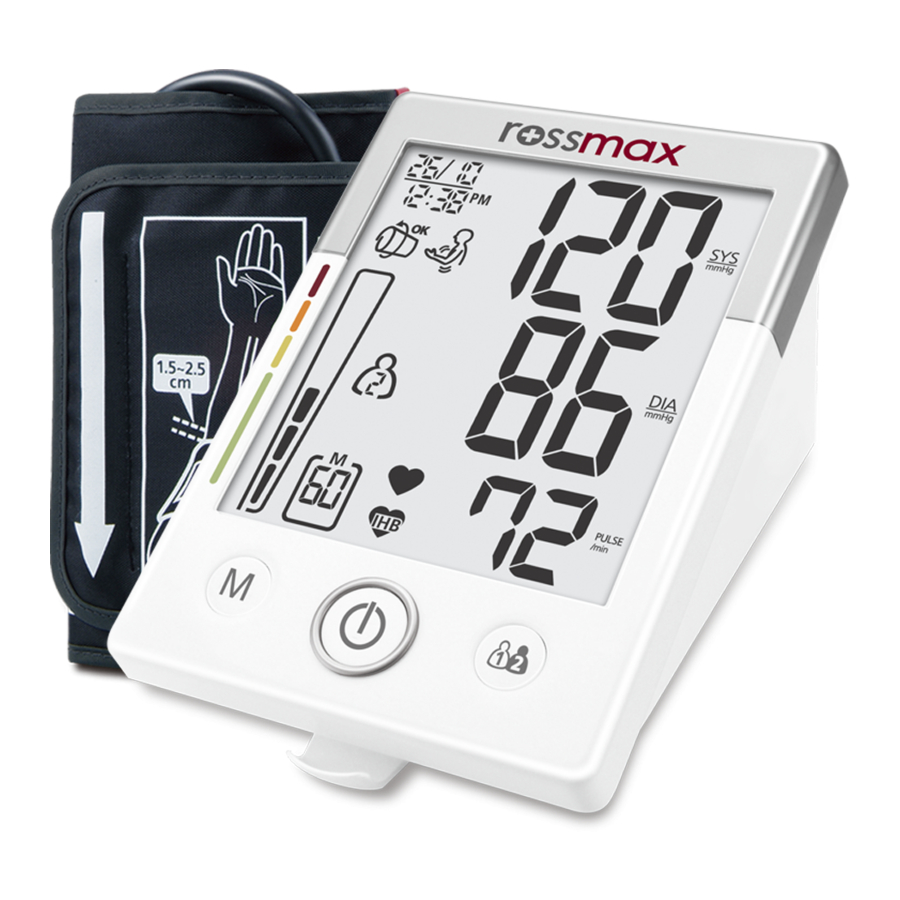 Rossmax MW701f - Blood Pressure Monitor Manual