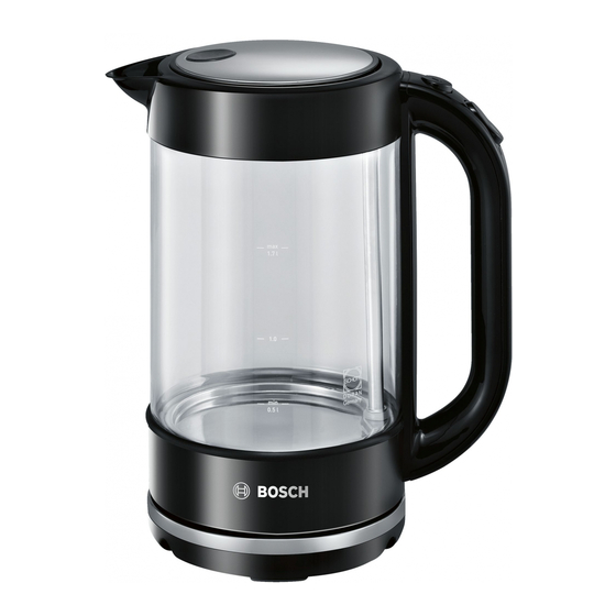 Bosch TWK70A GB Series Electric Kettle Manuals