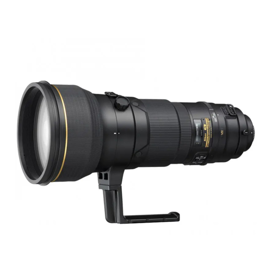 Nikon AF-S NIKKOR 400mm f/2.8G ED VR User Manual