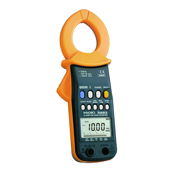 Hioki CLAMP ON LEAK HiTESTER 3283 Instruction Manual