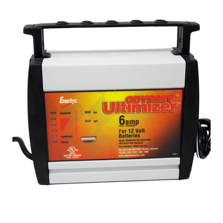 ENERSYS ODYSSEY ULTIMIZER OMAX-6A-1B OWNER'S MANUAL Pdf Download |  ManualsLib