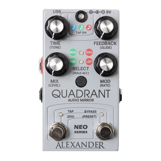 Alexander Quadrant Instruction Manual