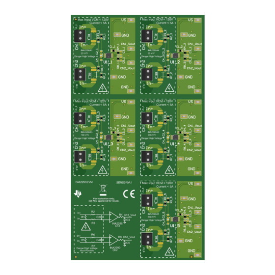 Texas Instruments INA2290EVM User Manual