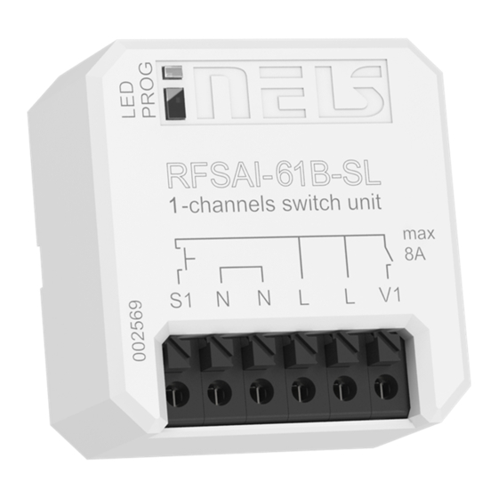 iNels RFSAI-61B-SL Manual