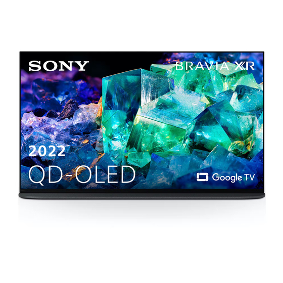 Sony Bravia XR XR-65A9 K Series Reference Manual
