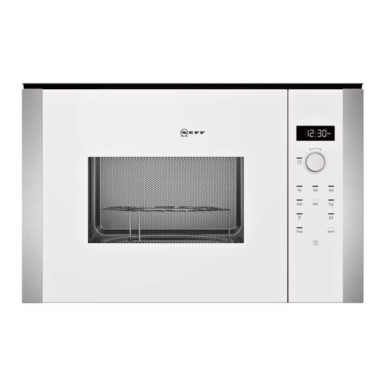NEFF HLAWD53W0B Built-in Microwave Oven Manuals
