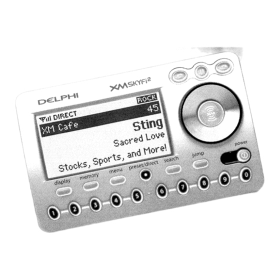 Delphi Skyfi 2 Quick Manual