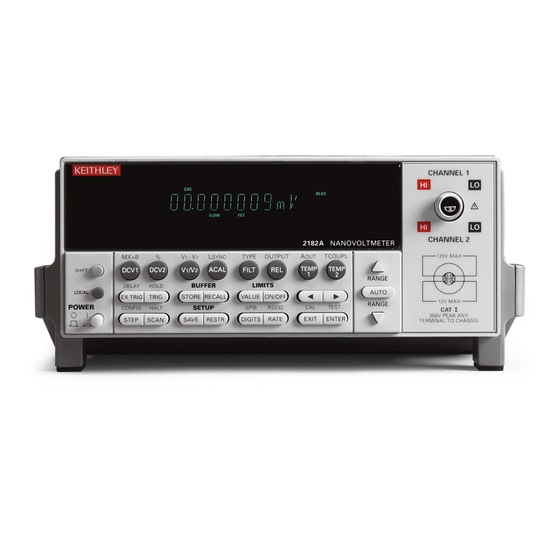 Keithley 2182 Quick Reference Manual
