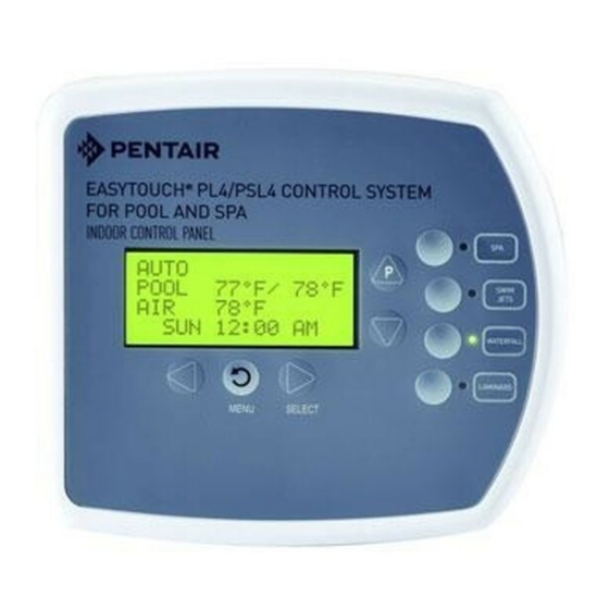 PENTAIR EASYTOUCH PL4 INSTALLATION MANUAL Pdf Download ManualsLib