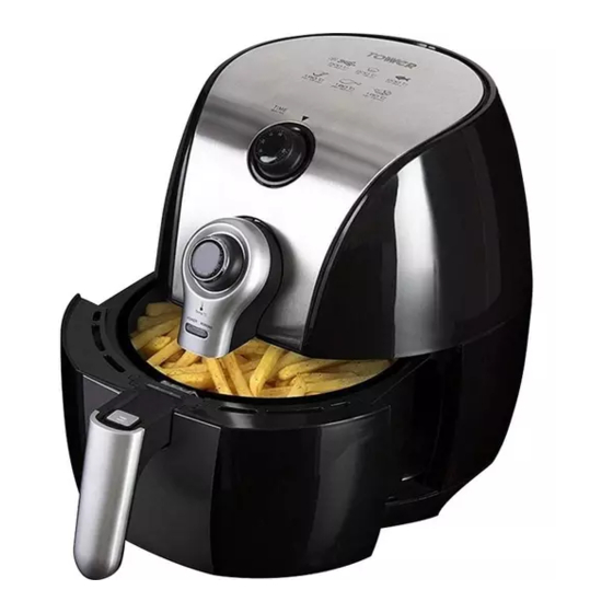 Tower T17025 Compact Manual Air Fryer, Black