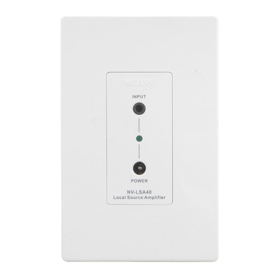 Nuvo NV-LSA40 Connection Manual