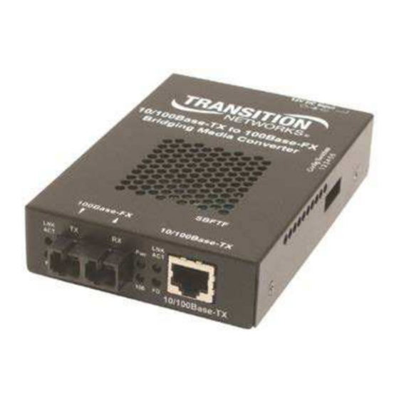 Transition Networks SBFTF10 1 Series Manuals