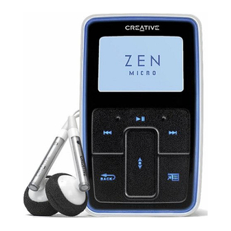 Creative Zen Series User Manual