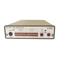 Link Electronics Vertical Blanking Insertion IEC-787 Specification Sheet