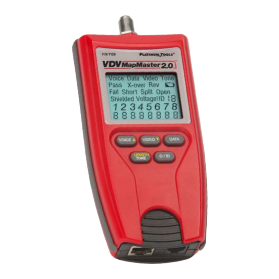 Platinum Tools VDV MapMaster 2.0 Instruction Sheet