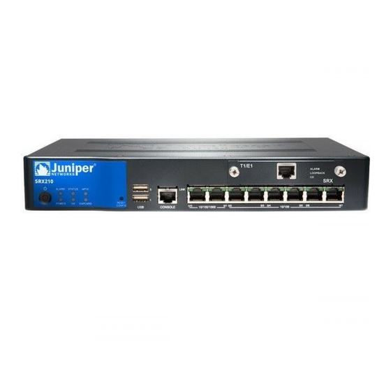 Juniper SRX 210 Getting Started Manual