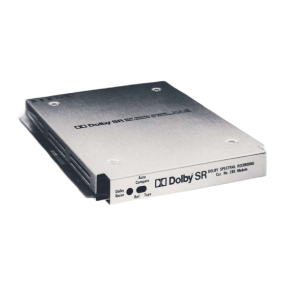 Dolby Laboratories SR 280 User Information