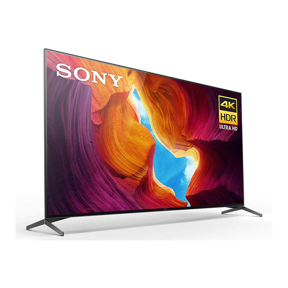 SONY BRAVIA XBR-75X950H REFERENCE MANUAL Pdf Download | ManualsLib