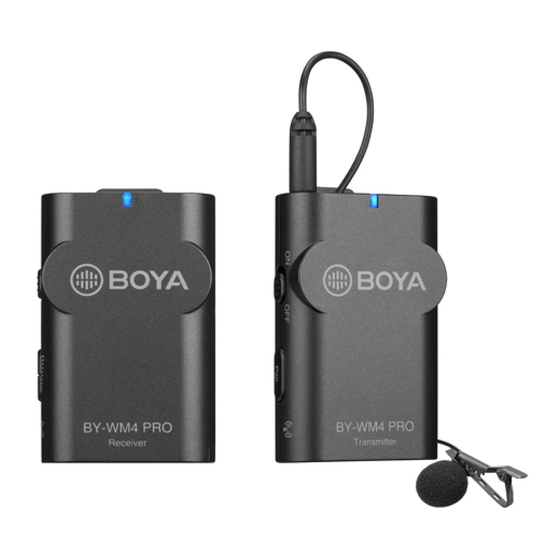 Boya BY-WM4 PRO Instruction Manual