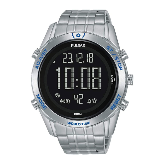 How to set time sales on pulsar digital watch