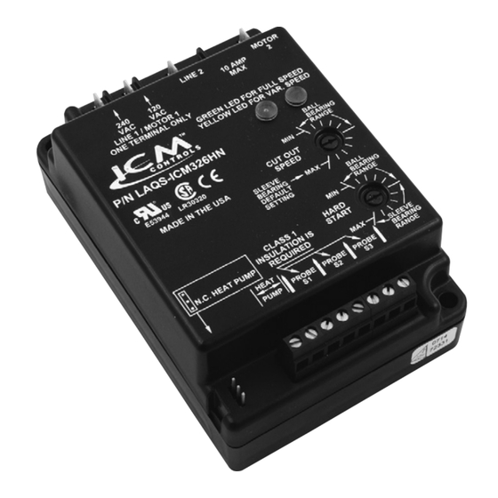 ICM Controls ICM326HN General Installation, Operation And Maintenance Instructions