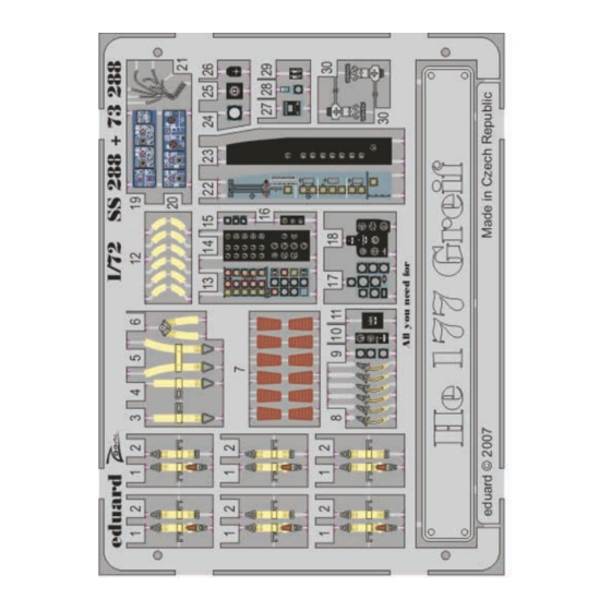 Eduard He 177 Greif with HS 293 self adhesive Quick Start Manual
