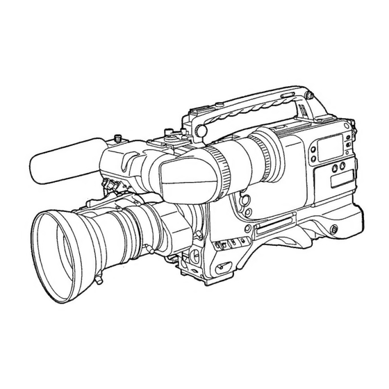 Panasonic DVCPRO AJ-D800E Operating Instructions Manual