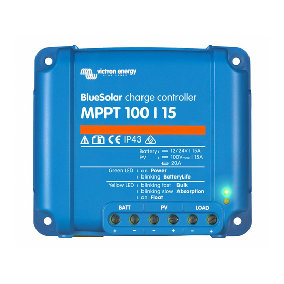 Victron energy BlueSolar MPPT 100/15 User Manual