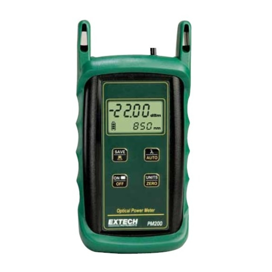 EXTECH INSTRUMENTS PM200 USER MANUAL Pdf Download ManualsLib