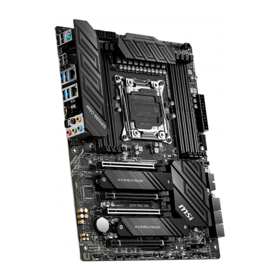 Msi x299 best sale sli plus manual